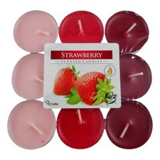 18 Bougies Chauffe-Plat Senteur Fraise Parfum d'Ambiance Intérieur