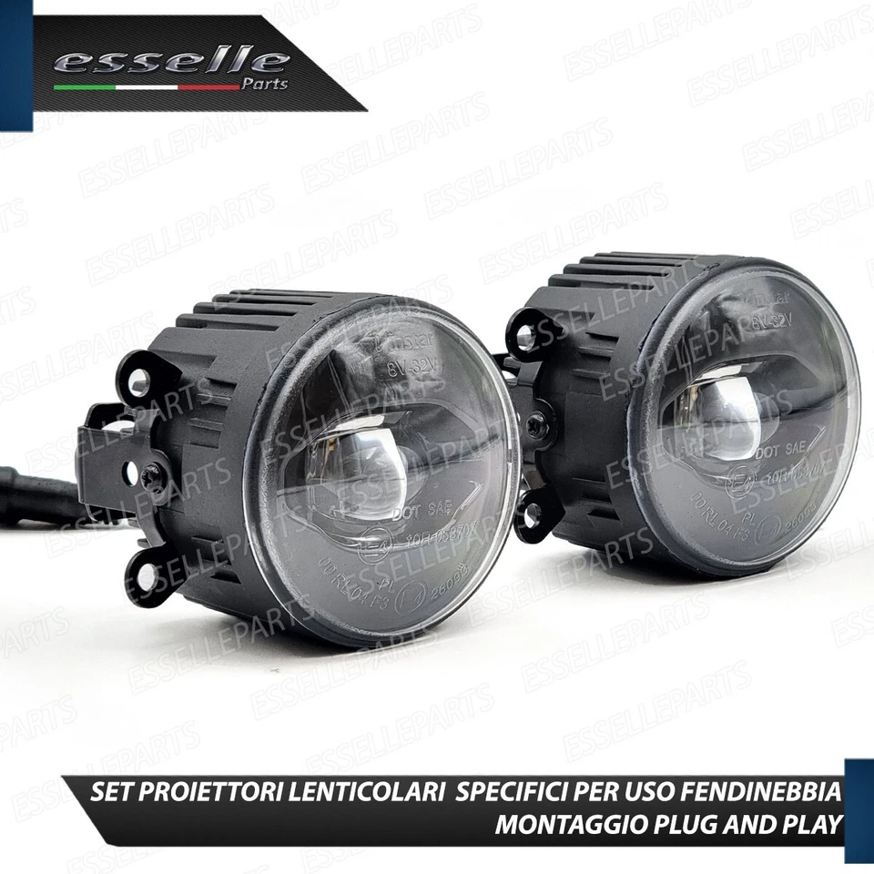 SET PROIETTORI LENTICOLARI LED FENDINEBBIA FORD FUSION FINO AL 09-2005 FUME' - Immagine 3 di 4