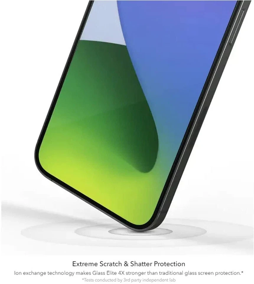 Protector de pantalla ZAGG InvisibleShield Glass Elite+ para iPhone 12 Pro Max Foto 3 de 4