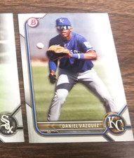 DANIEL VAZQUEZ 2022 BOWMAN DRAFT CARD BD-74 KANSAS CITY ROYALS (PROSPECT BASE)