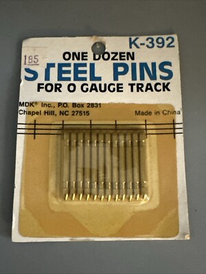 Vintage K-Line Electric Trains K-392 O Gauge Track Steel Pins