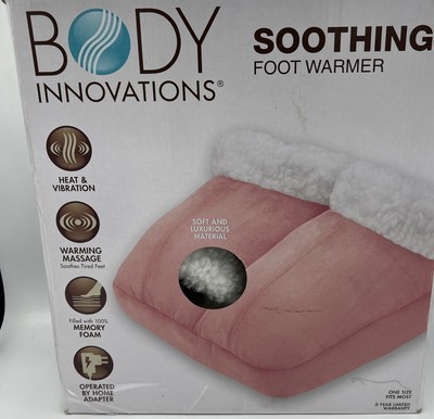 Body Innovations Soothing Pink Foot Warmer With Massage Vibration New Tested
