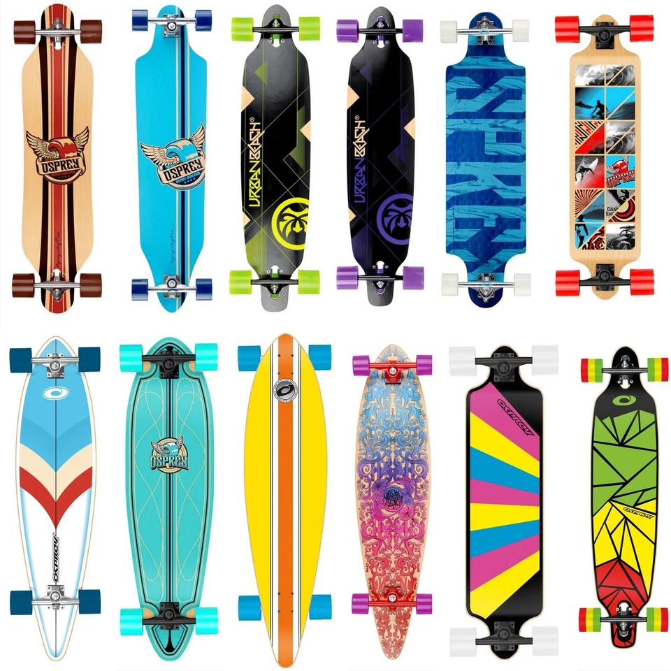 Longboard Osprey Urban Beach Skateboard 20 Modelle Neu
