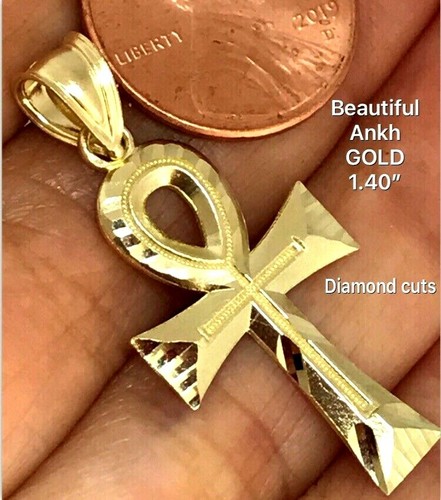 GoLD Ankh Pendant 10k solid real Charm 