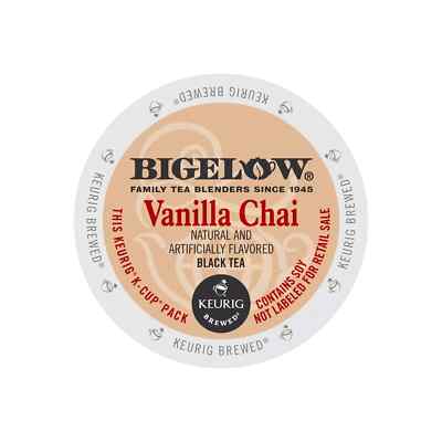 96/PACK - BIGELOW Vanilla Chai Black Tea K-Cup Pods BULK PACKAGING