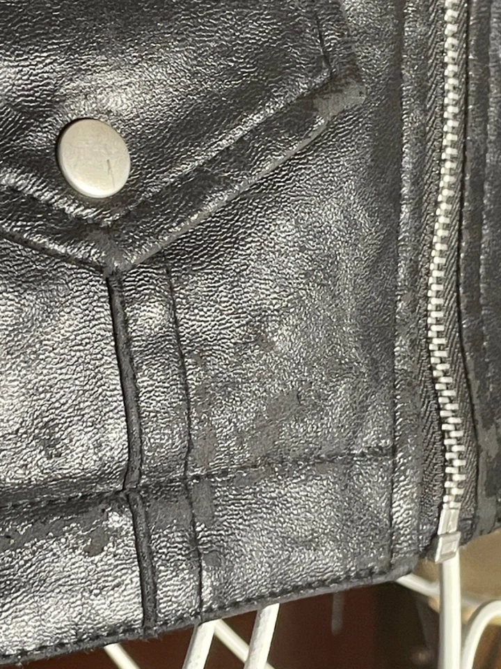 Chaleco de motociclista forrado con vellón pequeño para damas pecaminosas ARTÍCULO RARO Foto 4 de 4