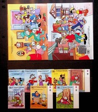 ANTIGUA Sc 1334-43 NH SET+2S/S OF 1990 - DISNEY - Sc$24 - (DF25)