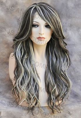 Long Loose wavy HEAT SAFE Full Human Hair Blend WIG Brown  display picture 1