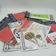 Large Mixed Lot Of Scrapbooking Craft Paper Die Cut 17 Packs Deluxe Cuts