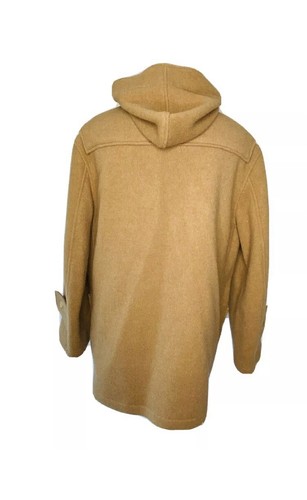 NLST Army Camel Duffle Coat with hood, Japanese Wool Blend, S, UK14, EU42, US10 - Picture 3 of 12