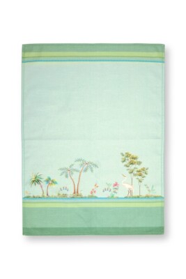 PiP Studio Geschirrtuch Jolie Heron Small Green 50x70 cm Baumwolle