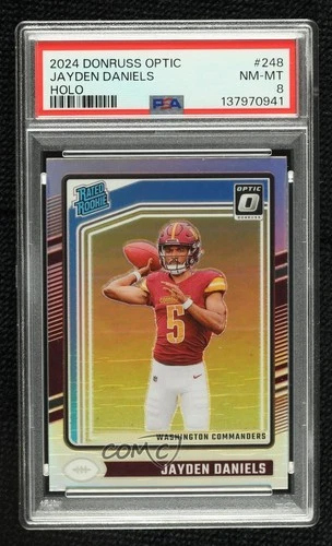 2024 Panini Donruss Optic Holo Prizm Jayden Daniels #248 PSA 8 Rookie RC