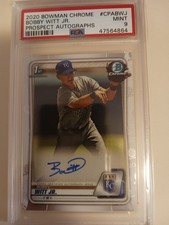 2020 Bowman Chrome Draft AUTO Bobby Witt Jr. ROOKIE RC PSA 9 MINT KC Royals