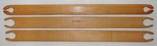 3 anciennes navettes bâton en bois, 22" au total - J.L. Étiquette Hammett Co. sur une