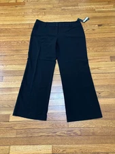 AB Studio Womens Townsend Bootcut Dress Pants Size 16 Black Stretch NWT $44