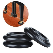 Grand Piano Caster Cups with Felt Bottom 3 Pack Solid Wood Upright Piano Legs...