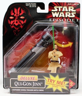 Star Wars - Episode 1 - Deluxe - Qui-Gon Jinn - mit Lichtschwert Griff