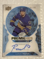 2023-24 UD Ice Lukas Rousek IPA-LR Ice Premieres /199 RC Auto