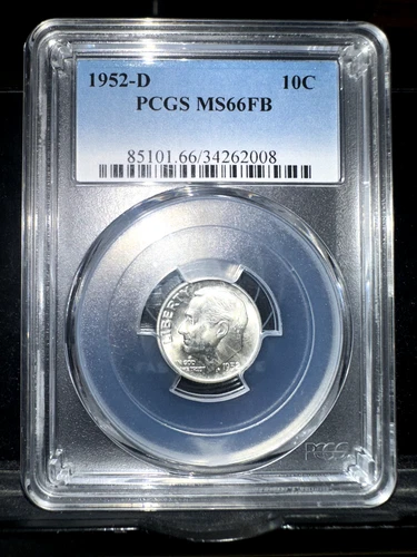 1952 D Roosevelt Dime PCGS MS 66FB