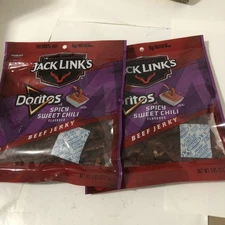 Jack Link's Beef Jerky Doritos Spicy Sweet Chilli 2.65 oz 2- Bags Exp 09/15/2025