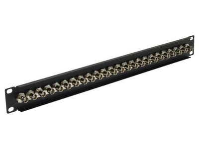 Patch Panel 24x BNC Stecker Innen und BNC Aussen 19 zoll