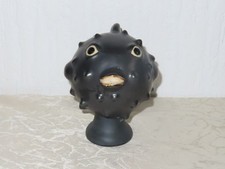 Vintage Ceramic Pufferfish Hedgehog Fish! Design! 70s!