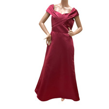 Bill Levkoff Bridesmaid Dress 1557 Red Wine Maroon Sz 10 New Sample Dress