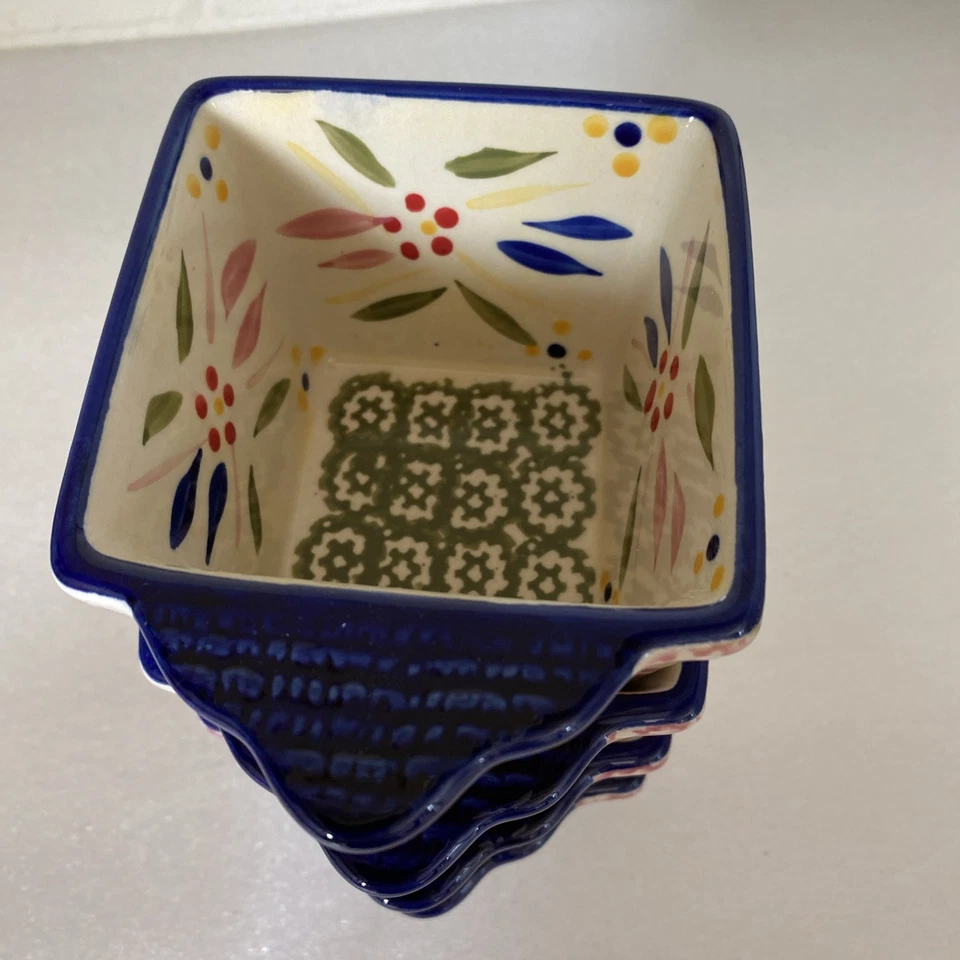 Temptations синий конфетти погружения чаши набор из 4, 10 унций, новый с крышками  - Изображение 4 из 4