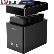 5 Bay HDD Enclosure USB 3.0 Tool Free SATA III Cooling System Heat Dissipation