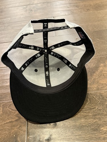 New Era 9Fifty Mens Black White NFL Las Vegas Raiders Adjustable SnapBack Hat - Picture 6 of 8