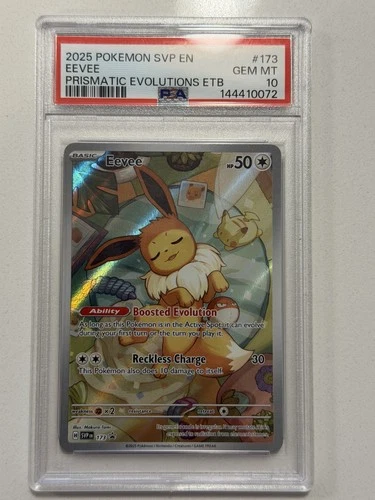 2025 Pokemon SVP EN BSP Prismatic Evolutions ETB #173 Eevee PSA 10 GEM MINT