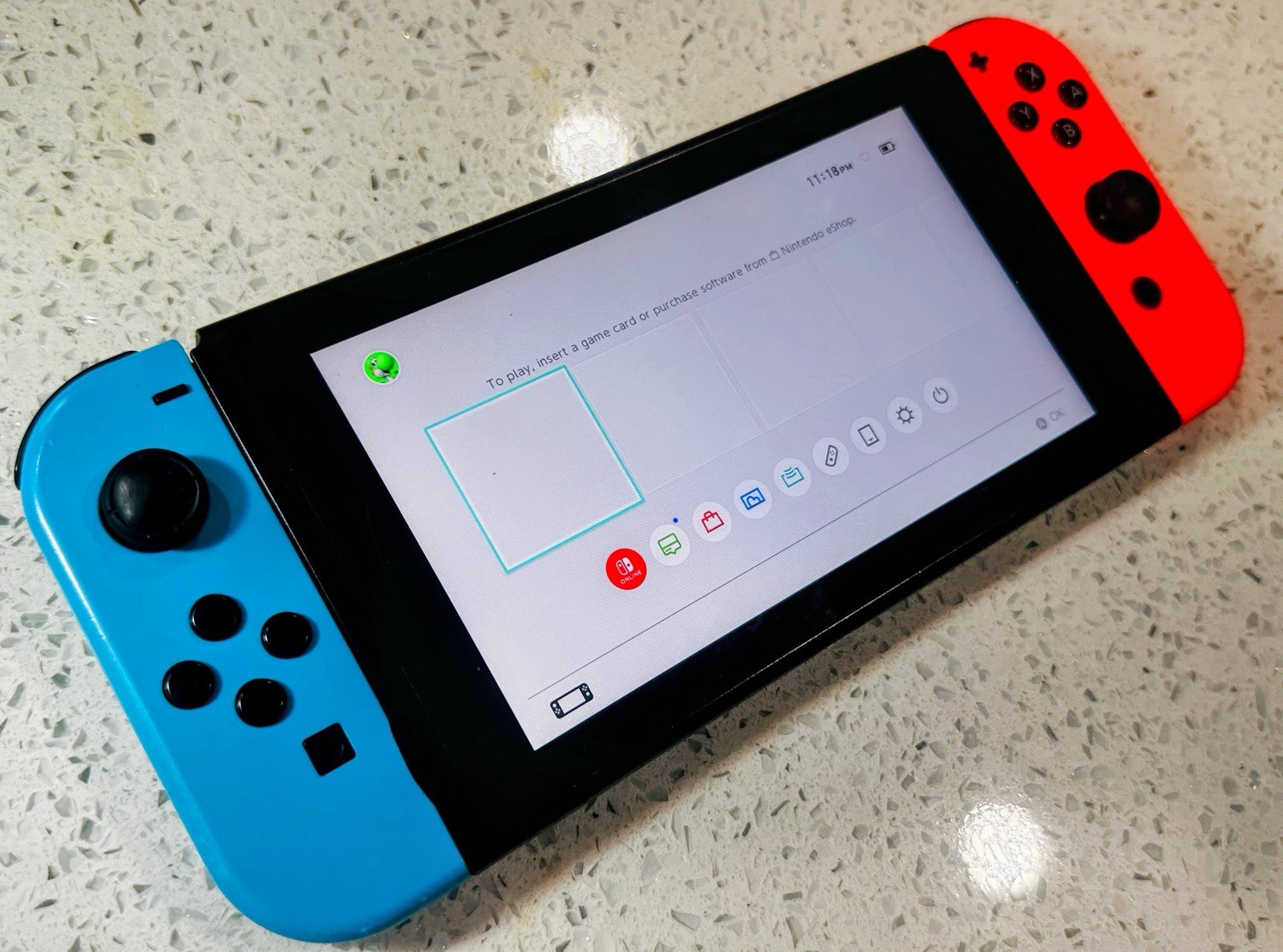 Nintendo Switch Console Neon Red & Blue Joy-Cons HAC-001 Used Working