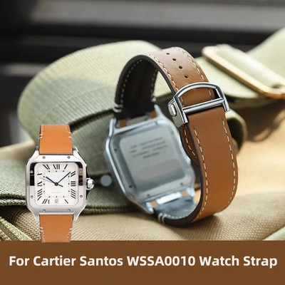19mm 21mm Leather Watch Band Quick Release Strap For Cartier Santos WSSA0010