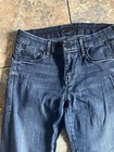 MOTHER BLUE JEANS LOOKER ANKLE FRAY CROP SKINNY RAW HEM 27 FILM AT 11 — photo 3