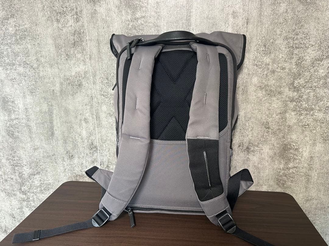 Tumi Abstract Pattern Backpack Grey/Black Adjusta… - image 2