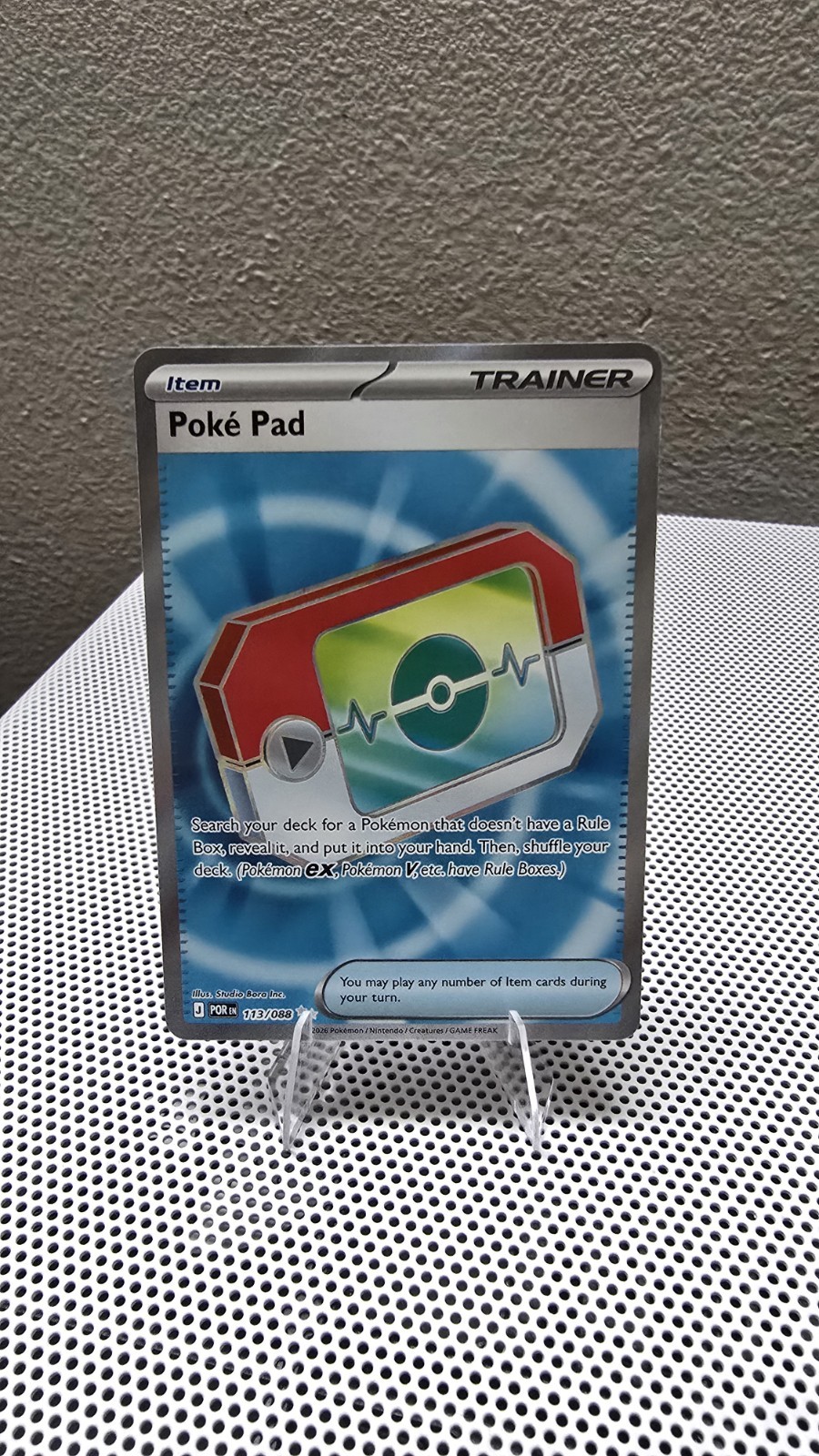 Pokemon Perfect Order 113/088 Poke Pad Ultra Rare
