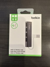 Belkin 4-Port Ultra Slim USB 2.0 Travel Hub BRAND NEW IN BOX