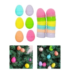 48Pcs Empty Easter Eggs Fillable Easter Decorations Photo Props Filling Treats