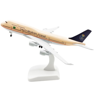 1:400 SAUDI ARABIAN B747 Airplane Alloy Model Souvenir with Display Stand J
