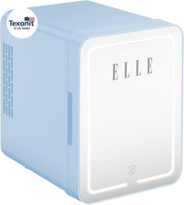 4L Mini Cooler Fridge with LED Makeup Mirror for Skincare & Cosmetic Storage Coo