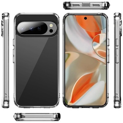 For Google Pixel 10 Pro XL Hybrid Clear Hard PC Back Gummy TPU Frame Case Cover