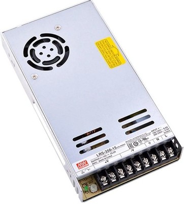 Mean Well LRS-350-15 Enclosed 350W 23.2A 15V AC/DC Power Supply High Efficiency