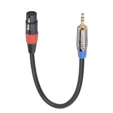 3.5mm TRS Male to 3Pin XLR Female Cable 0.3m For Live Streaming SoundCard