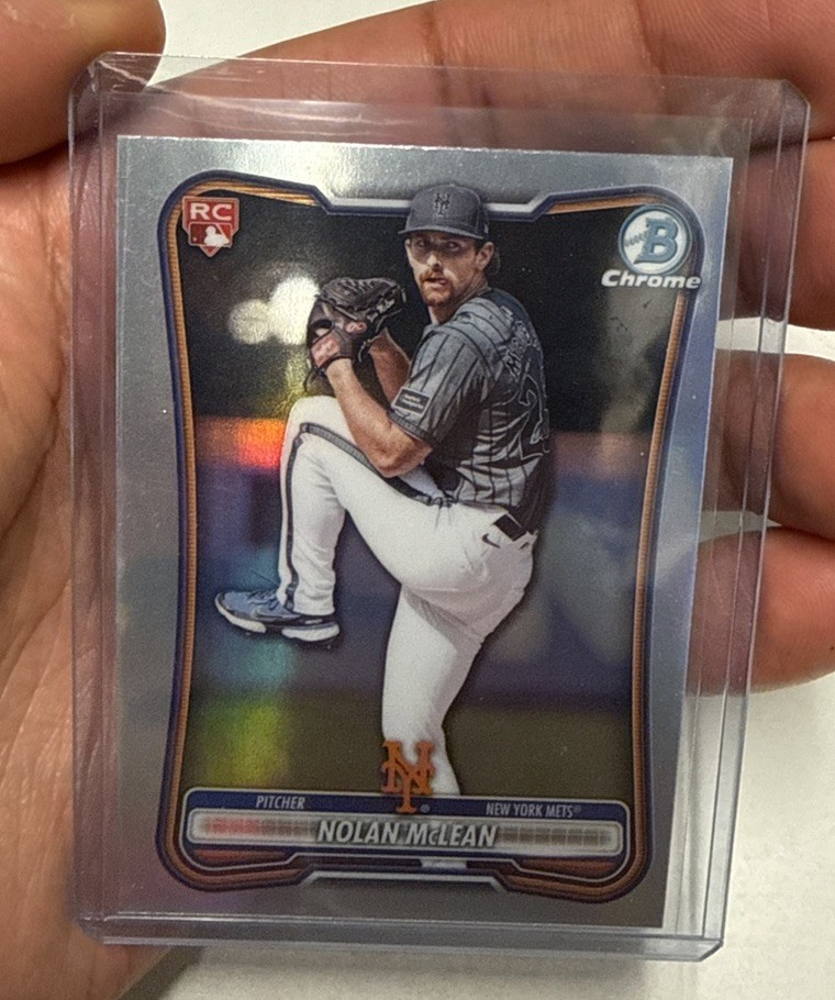 2026 Bowman Nolan McLean #85 Chrome Red Rookie Refractor (RC) New York Mets SP