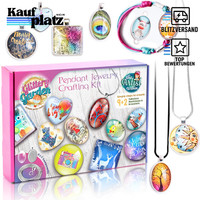 Schmuckherstellung Kit Diy Halskette Armband Bastelset Mit Glasperlen Charms