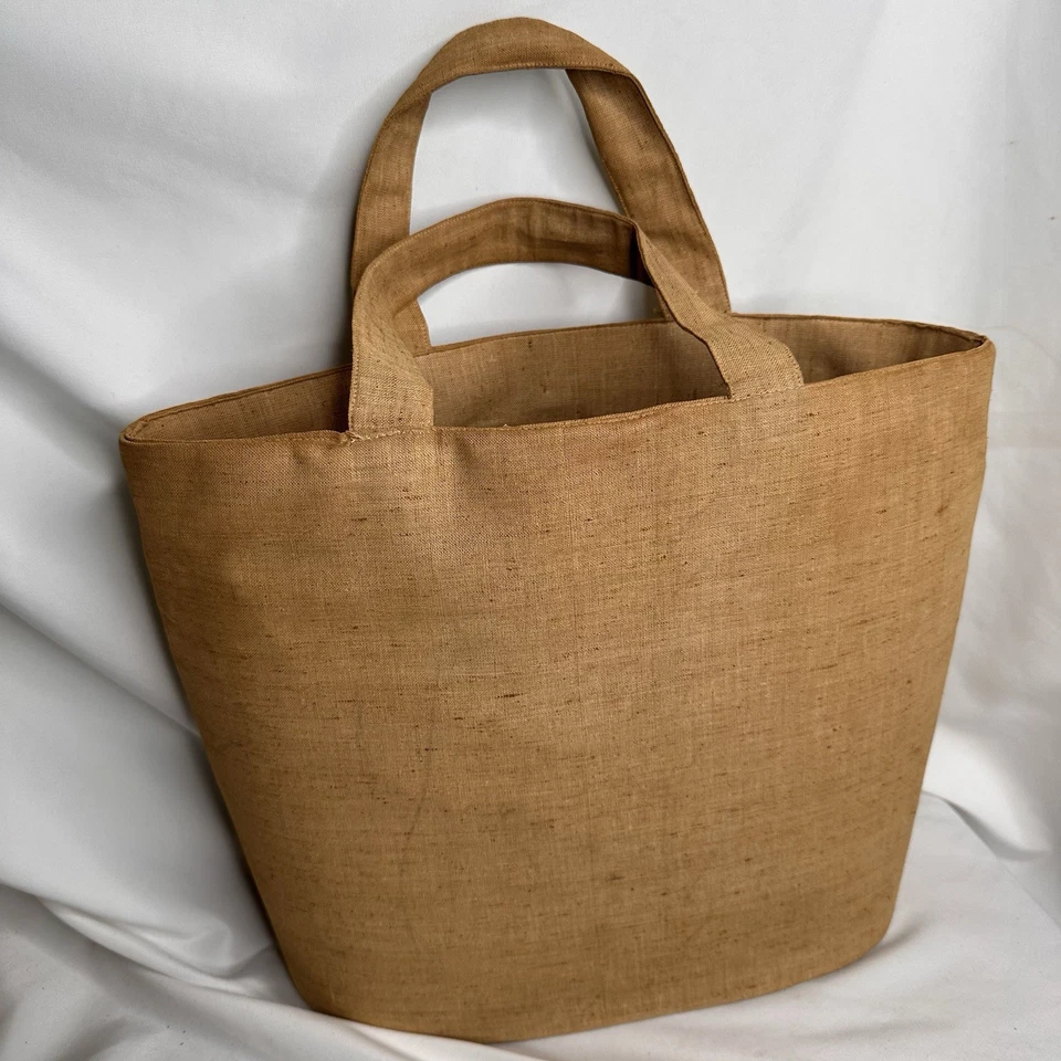 Bolso de Mano Vintage Hecho a Mano Yute Africano Arte Popular Natural Foto 4 de 4