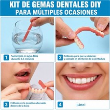 Kit Pr&oacute;tesis Dental Temporal DIY Superior Inferior Ajustable Resina