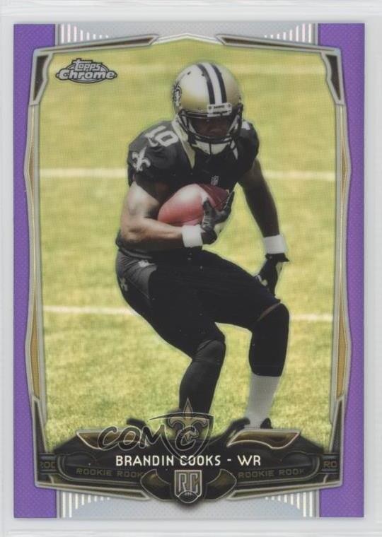 2014 Topps Chrome Retail Purple Refractor Brandin Cooks #149 Rookie RC rp9