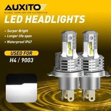 AUXITO White H4 LED Bulb Headlight Conversion Kit Hi Low Beam Bright 12000LM GUS