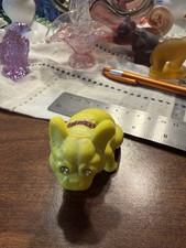 Rosso Yellow Dandelion French Bulldog with Rhinestone eyes. Beautiful UV glow